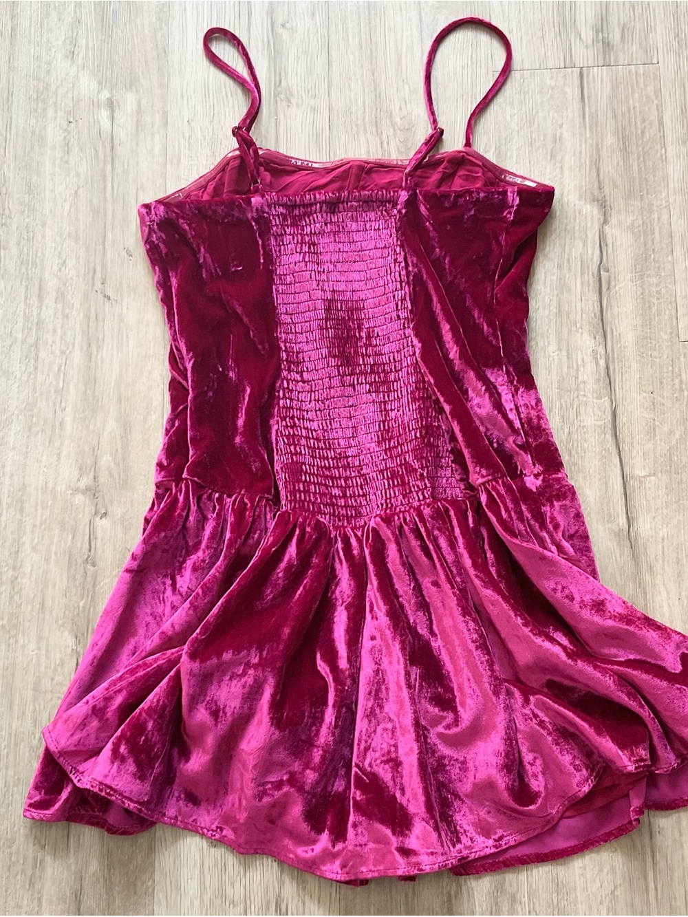 Anthropologie Crushed Velvet Dropped Waist Mini Dress Size Medium NWT - Picture 6 of 16